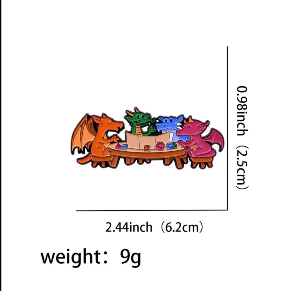 Colorful Dragon Enamel Pin - Picture 3 of 3